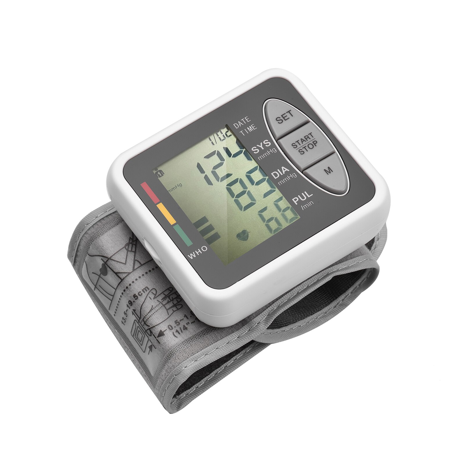 Wrist Blood Pressure Monitor Electronic Sphygmomanometer Household Tonometer Automatic Blood Pressure Measuring Instruments: Default Title