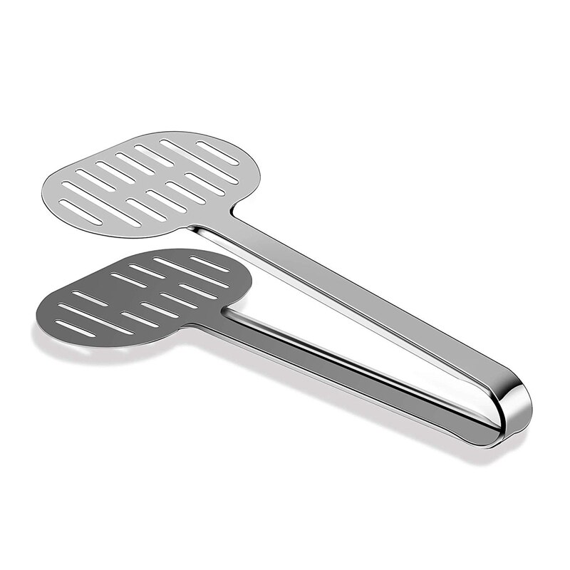 Stainless Steel Turner Tongs Kitchen Double Spatula Bread and Burger Tongs for Cooking Food-Barbecue Clamp Buffet Pliers