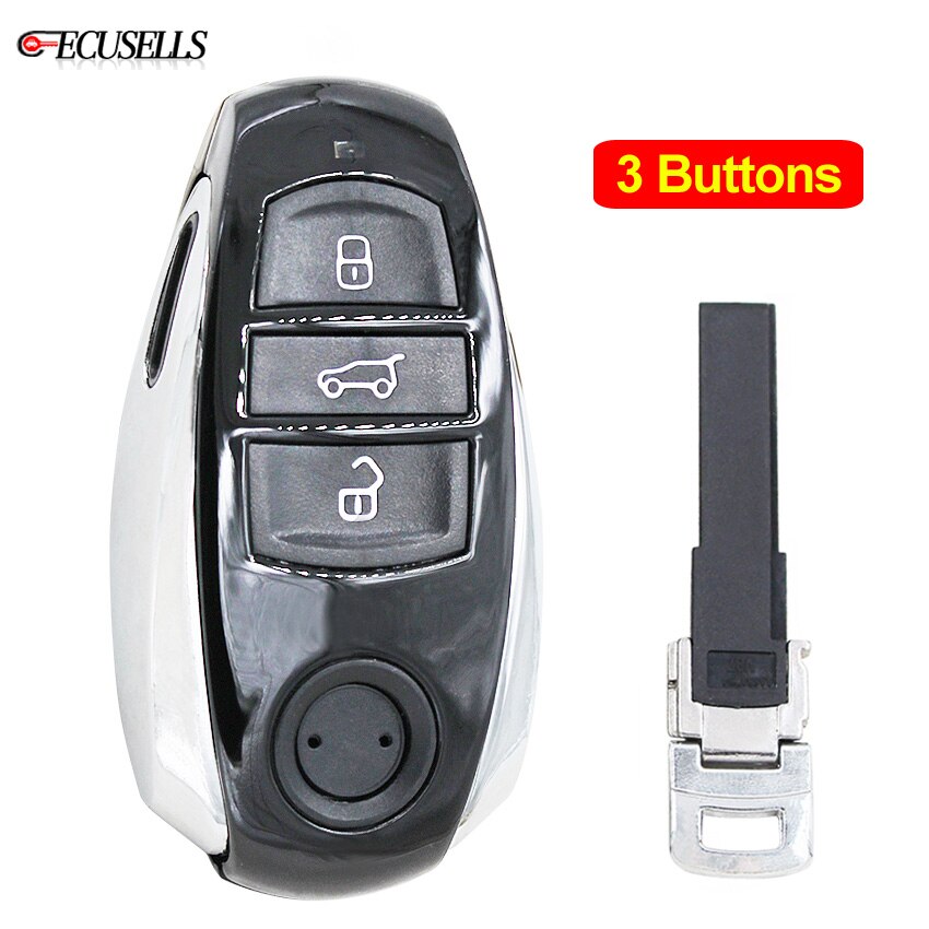 3 Knop Afstandsbediening Sleutel Shell Case Smart Autosleutel Behuizing Cover Voor Vw Volkswagen Touareg + Insert Key
