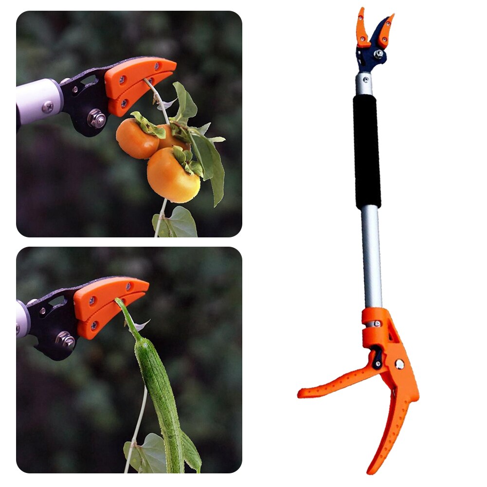 0.6-1M Tree Pruner Extra Long Telescopic Pruning Hold Bypass Pruner Max Cutting 1/2Inch Fruit Picker Tree Cutter Garden Tools