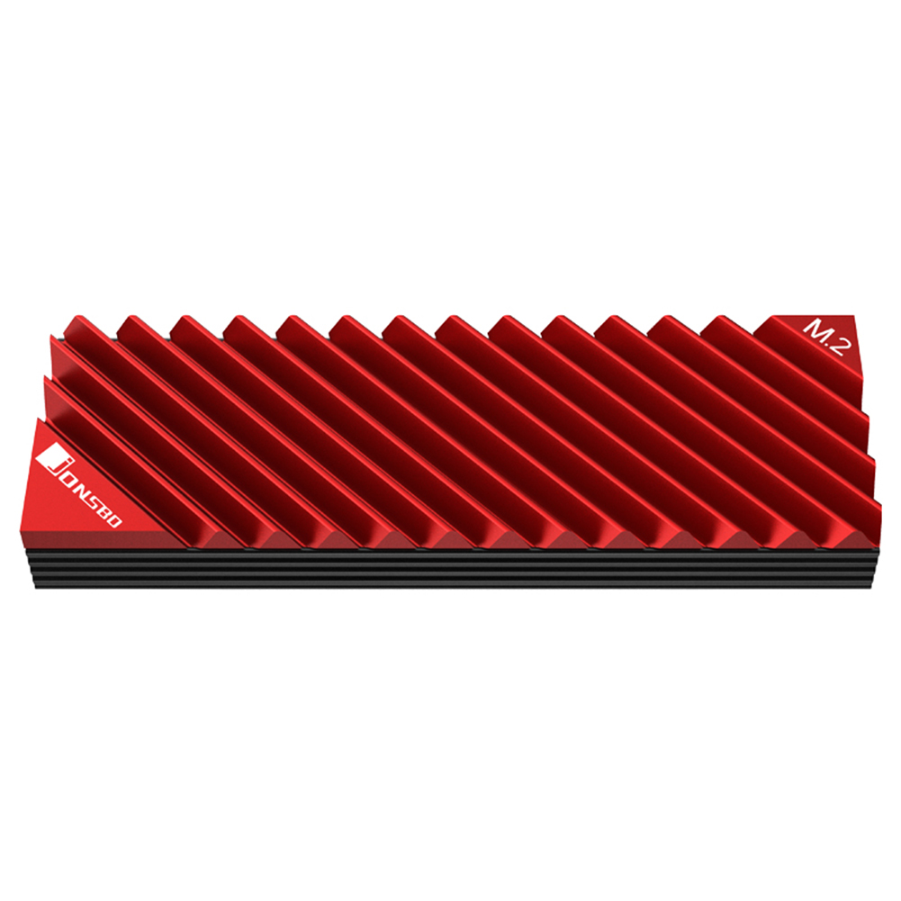 Dissipateur thermique en aluminium | 2 SSD NVMe, disque dur, dissipateur de chaleur en aluminium, avec tampon thermique, pour SSD M2, ordinateur de bureau, 2280 ssd: Red