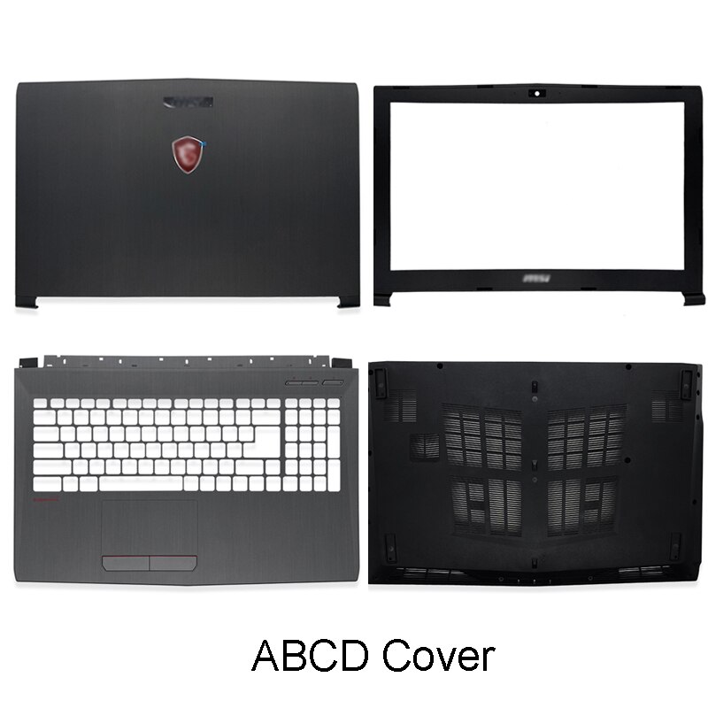 Laptop LCD Back Cover For MSI GP62 6QG GV62 GL62 6QF GP62MVR MS-16J9 GP62MVR GL62M Front Bezel Hinges Palmrest Bottom Case