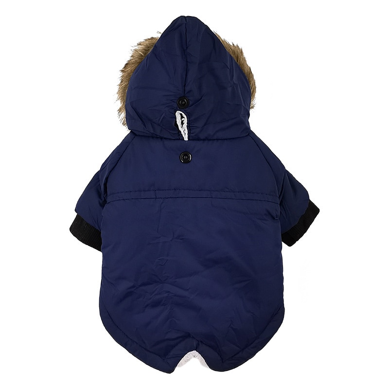 Dog Cotton-padded Jacket With Hood Autumn and Winter Puppy Two-leg Cotton Coat Keep Warm Comfortable Pet Clothes Accessories
