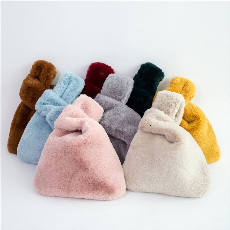 LANMMRE Bag Patroon Persoonlijkheid Imitatie Konijn Faxu Bont Handtas Voor Vrouwen Alle Match Luipaard Print Emmer Zak YF945