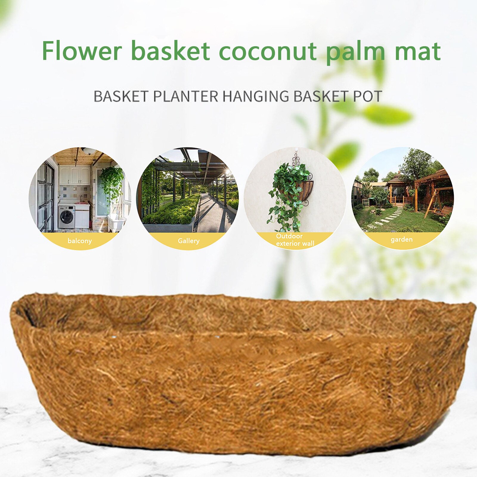 Hanging Coconut Vegetable Flower Pot Basket Liners Planter Garden Decor Iron Art Crafts Inserts Replacement Liner For Flower Pot