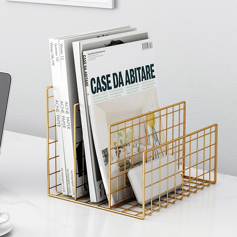 Iron Home Office Storage Supplies органайзер для косметии Metal Almacenamiento Oficina y Hogar 1 To 9 Grid Storage Box: Gold C 24X16X18CM