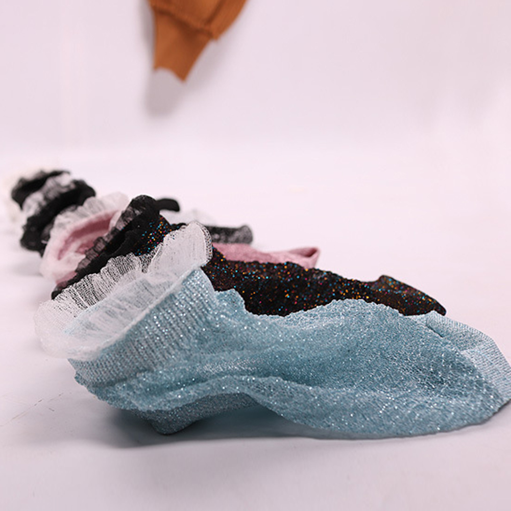 Glitter Ankles Socks Women Socks Spring Summer Shiny Hosiery Thin Casual Girls Sexy Foot Socks Crystal Lace Boat Socks