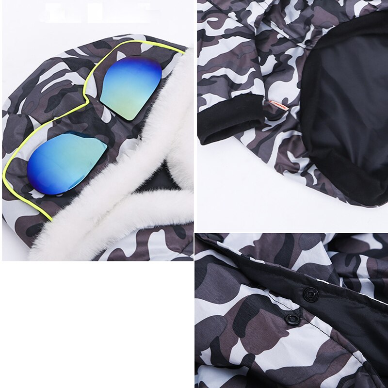 Ropa de camuflaje cálida para perro, abrigo de algodón para mascotas, chaleco grueso para perros grandes y medianos, Sudadera con capucha para Labrador