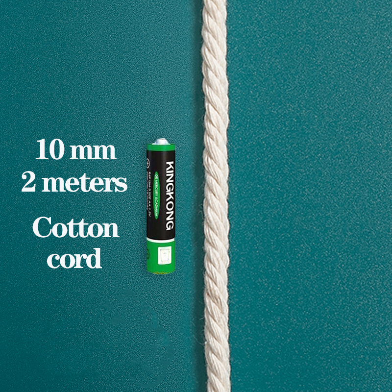 Cordón de algodón macramé cortado a mano de 1/2/3/4/5/6/8/10mm, cuerda de yute, hilo trenzado para manualidades DIY, decoración para de boda en casa: Opaco