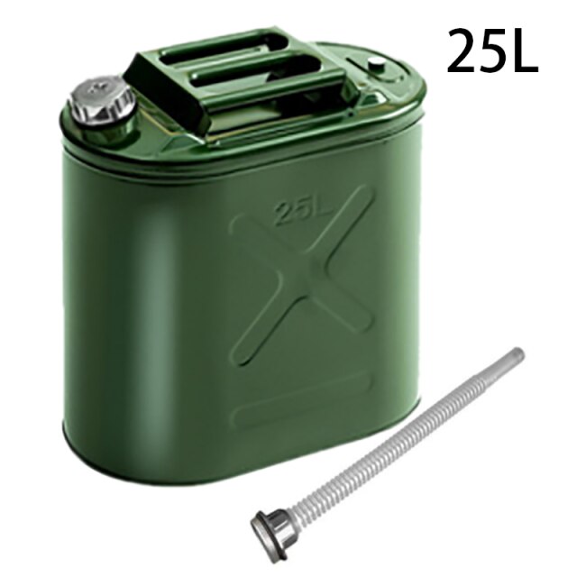 30L Metall Jerry Panzer Edelstahl Kraftstoff Dosen Benzin Dosen Auto Kanister Halfter Mit 3 Griffe Aluminium Legierung Auslauf Lagerung Panzer: 25L