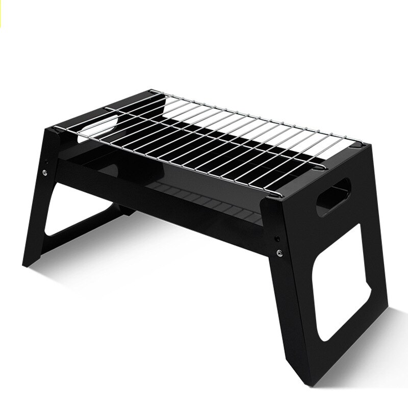 Portable Outdoor Folding Grill BBQ Camping Installation Simple Square Disposable Grill For Outdoor Activities BBQ Accessories