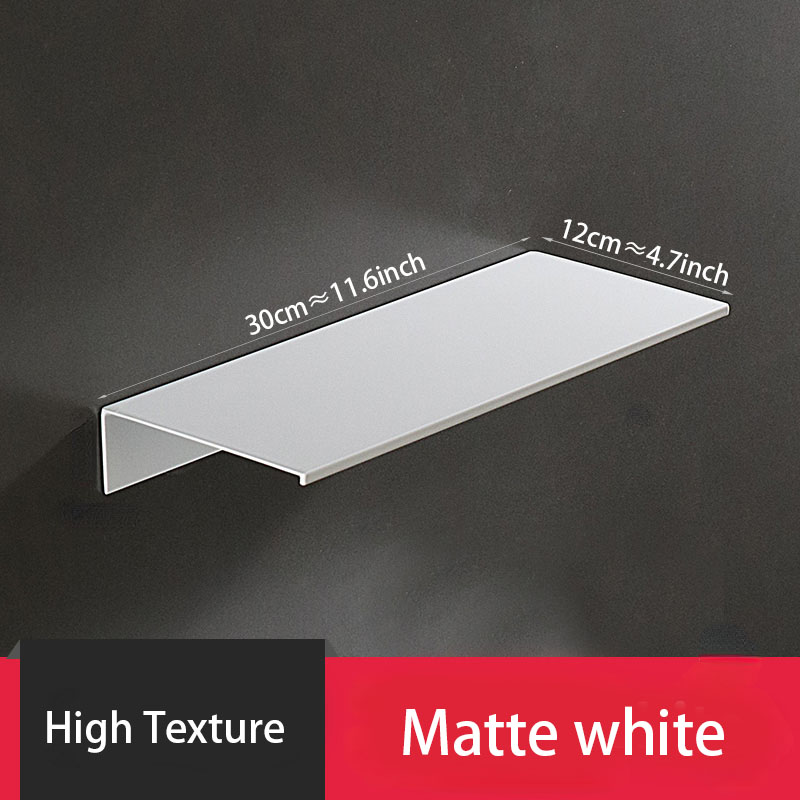 No Drilling Storage Rack Wall Shower Wall Shelf Kitchen White Finish for Modern Bathroom Organizer Home Space-Saving Accessories: MULTI