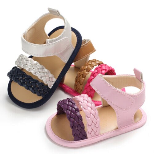 0-19M Newborn Infant Baby Girl Soft Sole Sandals Toddler Summer Shoes Bowknot Sandals