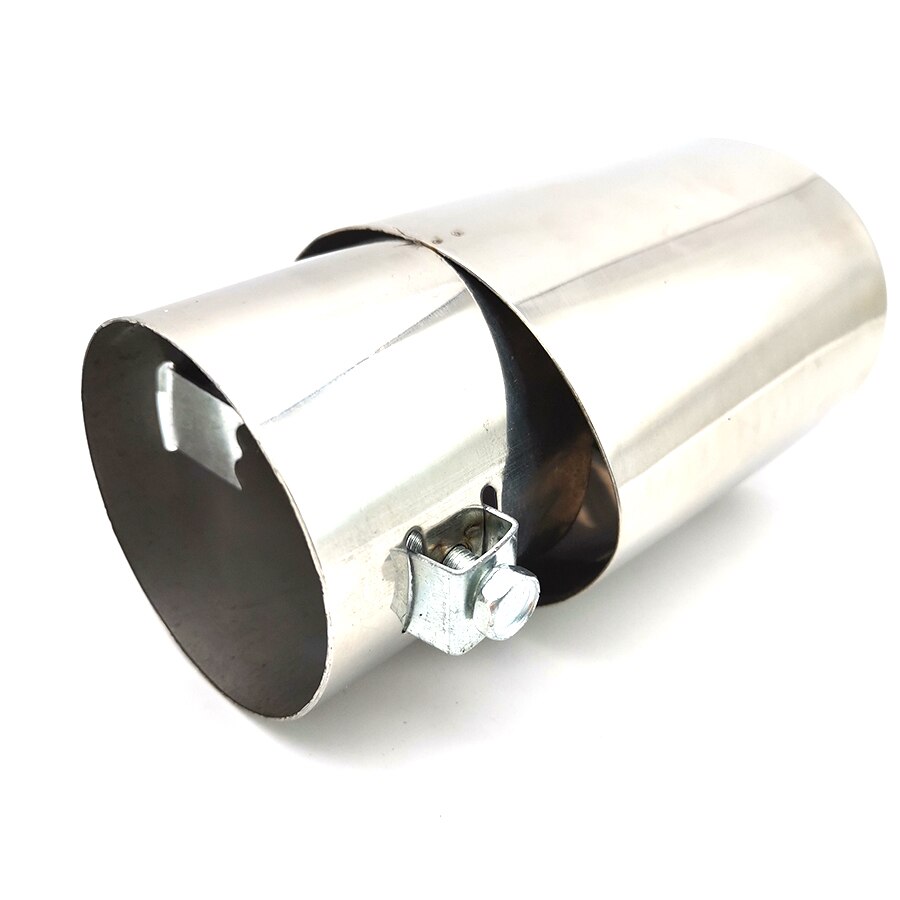 Car Oval Exhaust Pipe Tip Tail Muffler Cover Flower Styling 304 Stainless Steel Fit for inlet Diameter Less Than 48mm