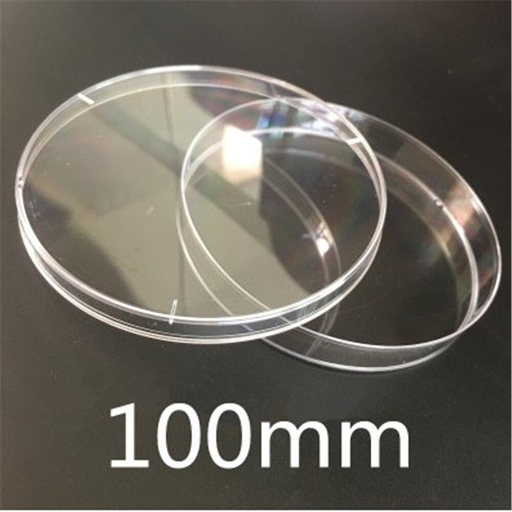 10 stks/partij Plastic Petrischaal voor Lab Plaat Bacteriële Gist Diameter 100 MM Hoogte 15 MM