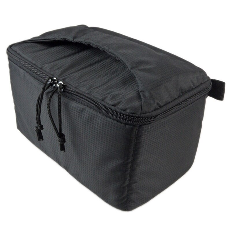 Bolsa de inserción portátil para cámara réflex digital bolsa protectora acolchada para cámara réflex digital, negra, resistente al agua, con cremallera: B