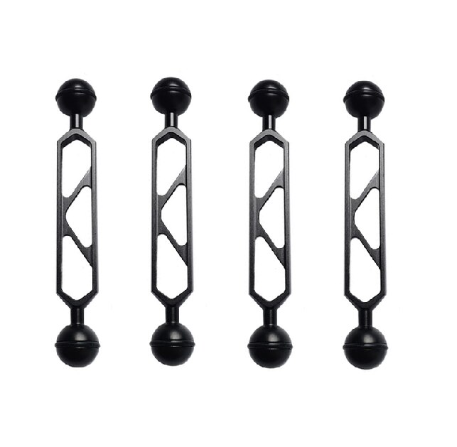 Dual Joint Ball Extend Aluminum Arm Extension Diving Underwater Photography 6inch 8inch Arm Extension