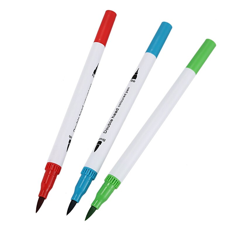 36 penselpenner med til tupper kunstmarkører pensel fargepenner med finne tupp til voksne fargebok tidsskrift notatskrivingsplan