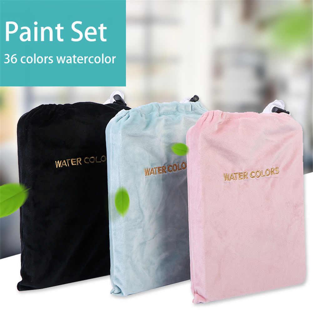 Art Supply 36 Kleur Aquarel Kunstenaar Verf Set Met Plastic Palet Deksel Case Penseel