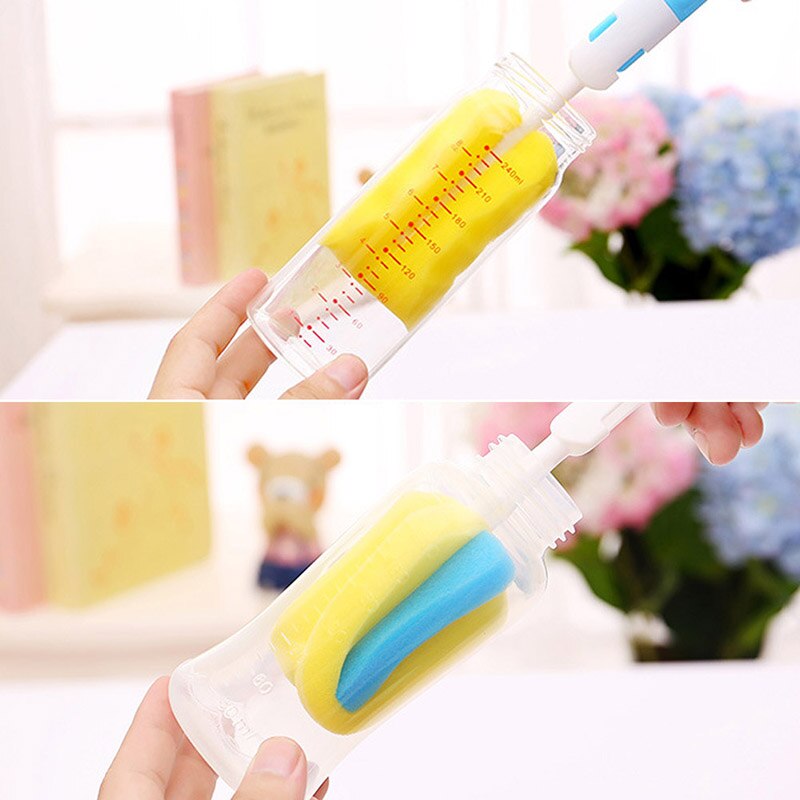 7Stck/einstellen 360 Grad Rotierenden Kopf Reinigung Schwamm Tasse Pinsel Bausatz Baby Flasche Pinsel Pinsel Milch Flasche Waschen reinigung Werkzeuge