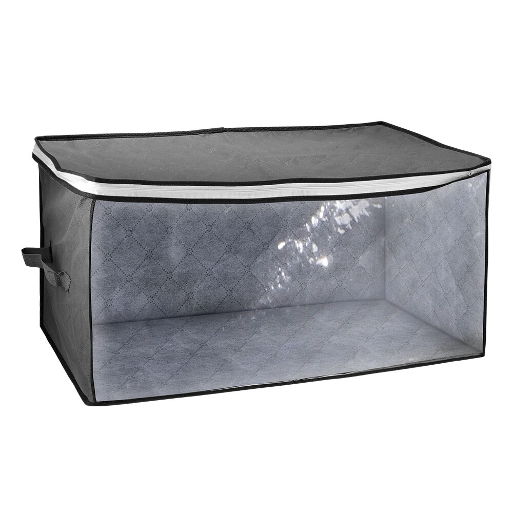 Opvouwbare Kleding Opbergtas Stofdicht Clear Venster Zakken Voor Het Opbergen Van Kleding Non-woven Opbergtas Organizer: grey