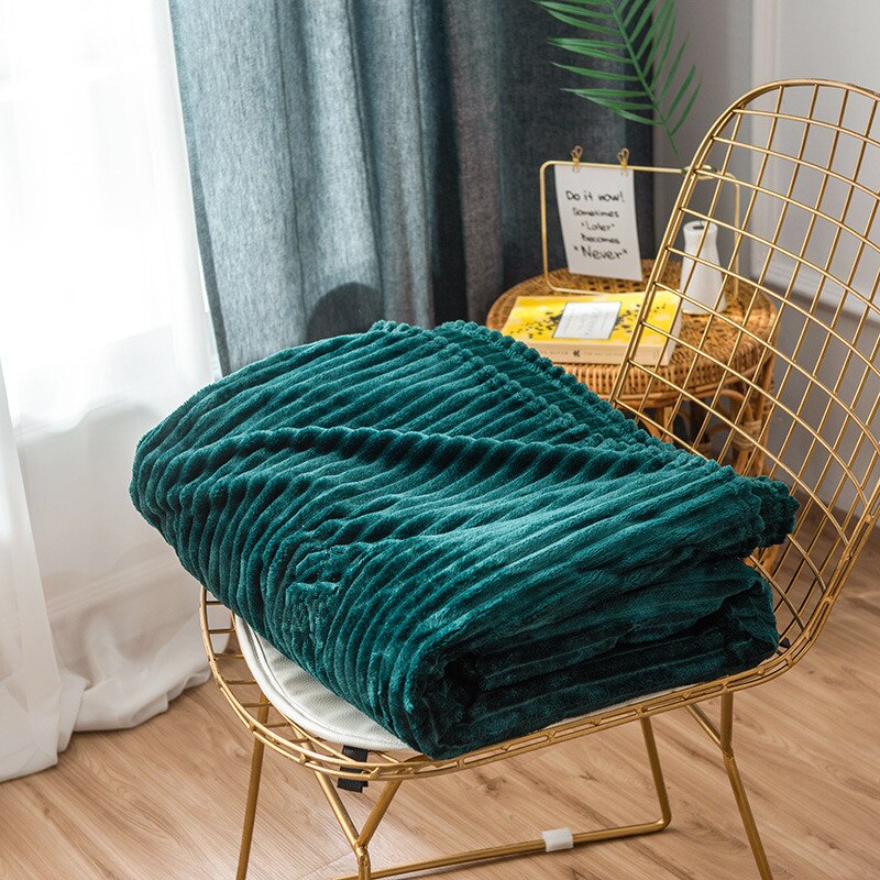Winter Bed Vlakke Plaat Effen Kleur Zachte Flanellen Deken Warm Plaids Voor Bedden Thow Dekens Grote Maat 230*250cm: Green