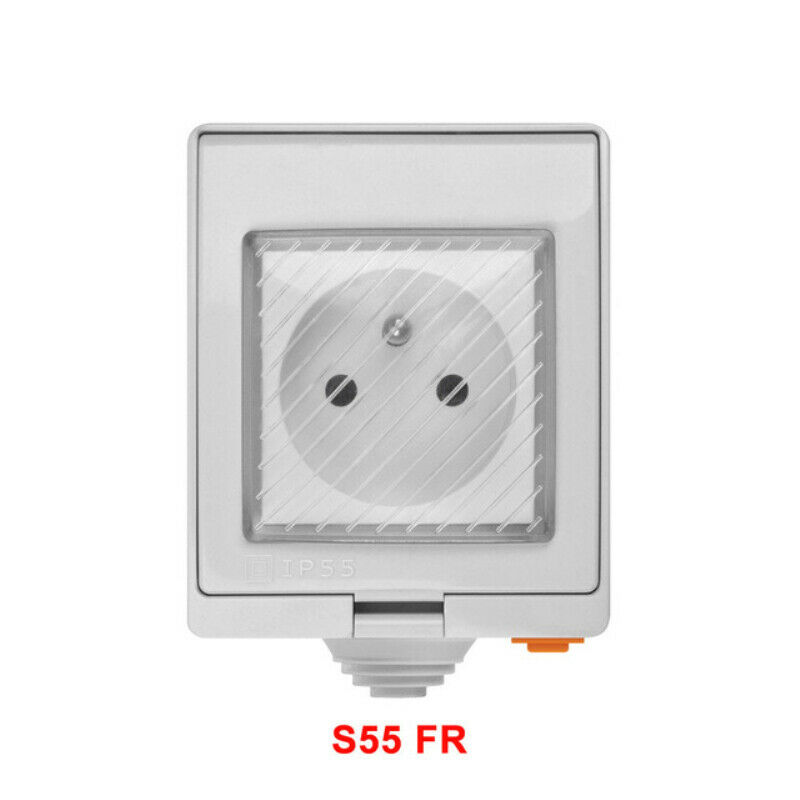 SONOFF S55 WIFI inteligente a prueba de agua enchufe inalámbrico APP Control Home Socket EU Francia estándar AC100-240V: NO.1
