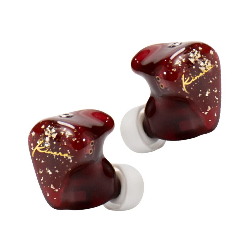KINERA BD005 Pro 1DD 1BA HIFI Hybrid Technology Detachable Cable Headphones In Ear Sports Monitor Earphones Earbuds With Mic: RED