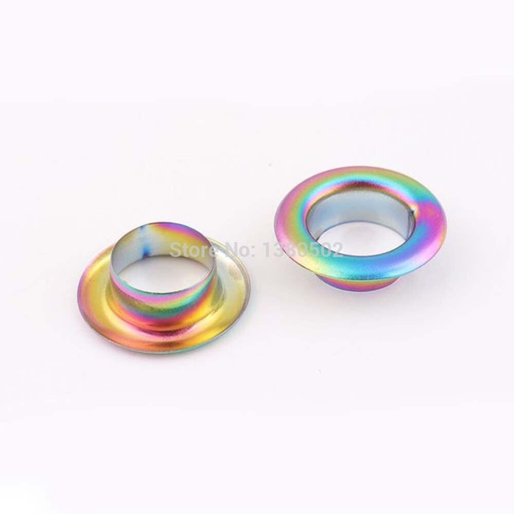 30 Stks/partij Regenboog Kleur Top 17 Mm Buitenste Metalen Grommet Oogjes Met Wasmachine Voor Kledingstuk Riem Diy Accessoires