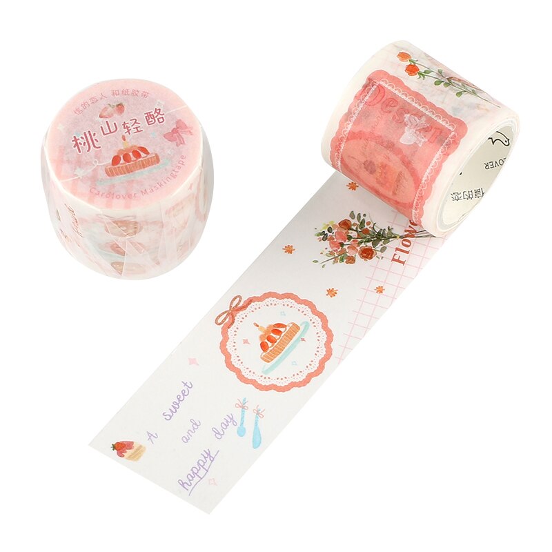 1Pcs Middag Tijd Serie Decoratie Washi Tapes Leuke Desserts Masking Tape Creatieve Scrapbooking Koreaanse Briefpapier Stickers