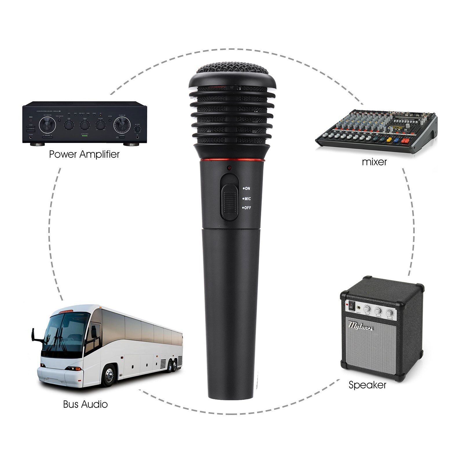 2 in 1 Handheld Wireless Microphone Wired Karaoke Microphone Speaker Player Singing Recorder Microphone for Vocals