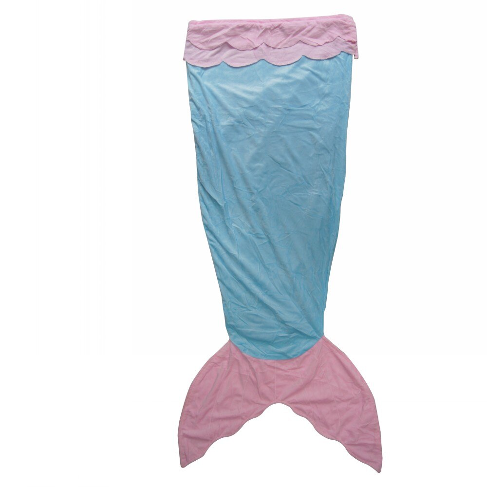 Roze Blauw Paars Slaapzak Deken Gooi Mermaid Vissenstaart Deken Voor Volwassen Childern Super Zachte Dubbele Lagen Kerstcadeau: light blue