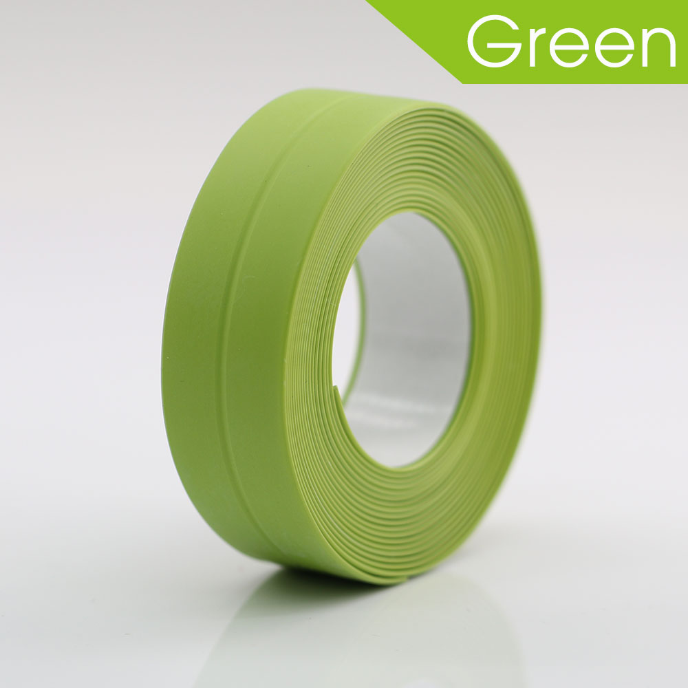 PVC Waterproof Mildew-Proof Self-Adhesives Tape for Home Bathroom Wall Sticker Toilet Sink Edge Tape Sealing Caulk Glues Strip: Silver / 1mm / 5m