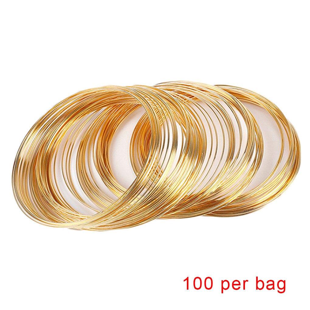 100 Cirkels Sieraden Wire Bangle Armband Maken Kralen Wire Wrap Diy Sieraden Maken Ketting Geheugen Koord: 4