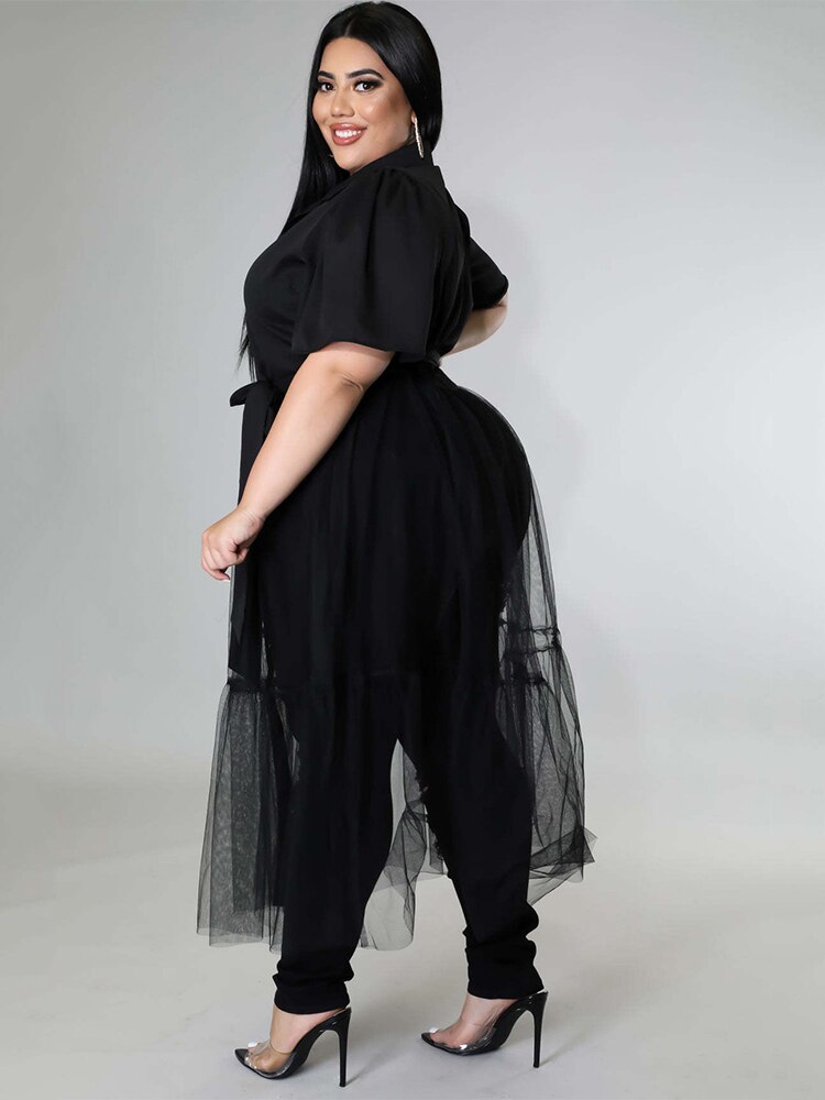 Vrouwen Kleding Plus Size Jurken Zomer Mesh Jurk Mode Elegante Grote Dame Chiffon Shirt Jurk Bulk