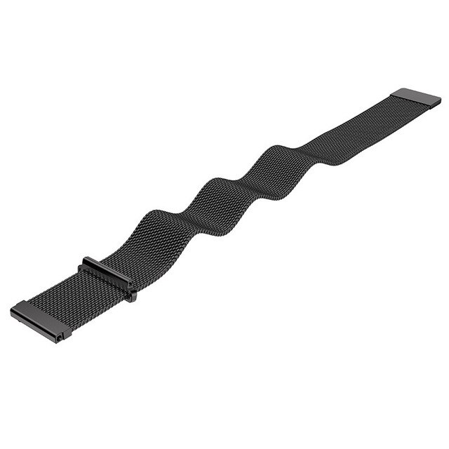 B57 Smartwatch Bracelet Stainless Steel Milanese Loop Watch Band Magnetic Closure Hero Band 3 Wrist Strap Metal Replacement: Milanese Black