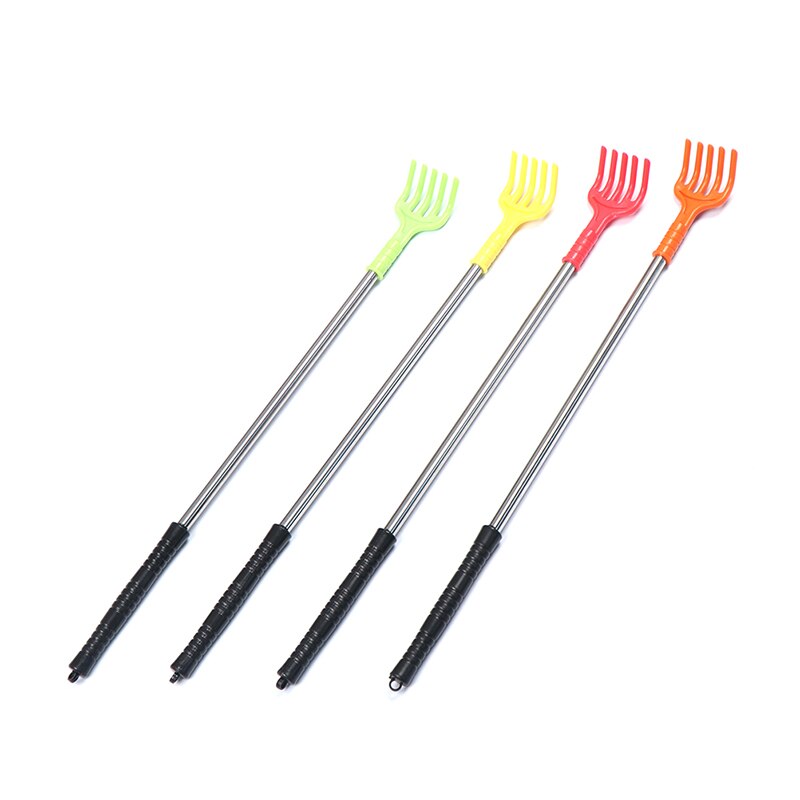 De plástico de Claw Back espátula de acero inoxidable manejar rascador de espalda extensible vara de masaje corporal de atención de la salud