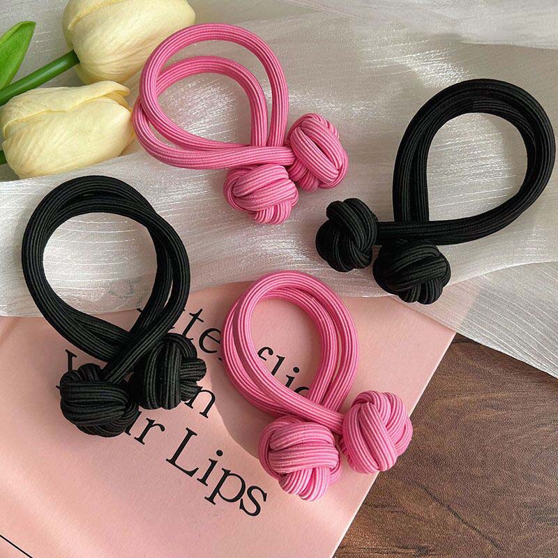 Bandas de goma para coleta alta para mujer, banda para el cabello, cuerda elástica para la cabeza, Scrunchies coreanos, lazos para el cabello anudados, accesorios para el cabello