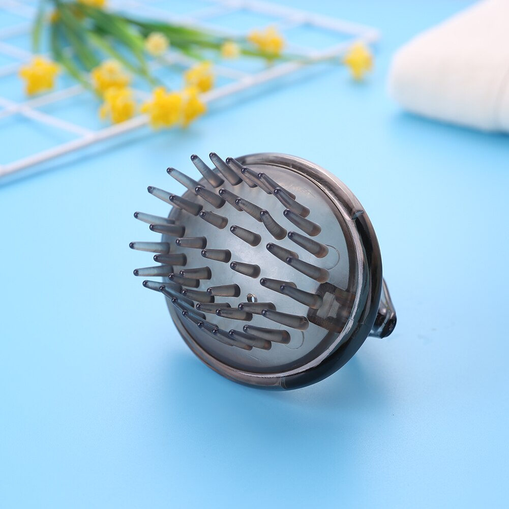 Shampoo Massage Borstel Handheld Siliconen Wassen Kam Douche Hoofdhuid Hoofd Meridiaan Massage Kam Grove: Black
