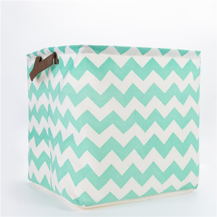 Cube Folding Cotton Linen Fabric Storage Box Clothes Toys Storage Basket For Toys Organizer Home Laundry Basket With Handle: 7