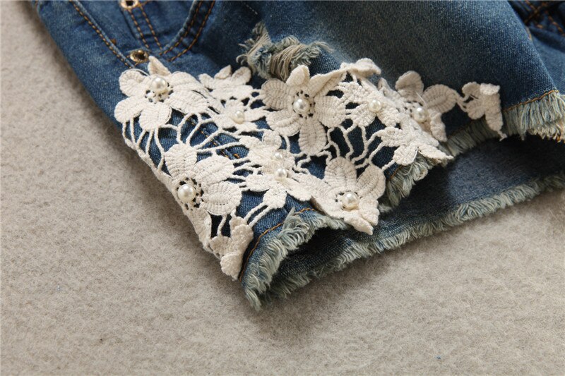 Neue Sommer Mutterschaft Hosen spleißen Spitze Mutterschaft Denim kurze Hose Bauch Unterstützung Mutterschaft kurze Hose
