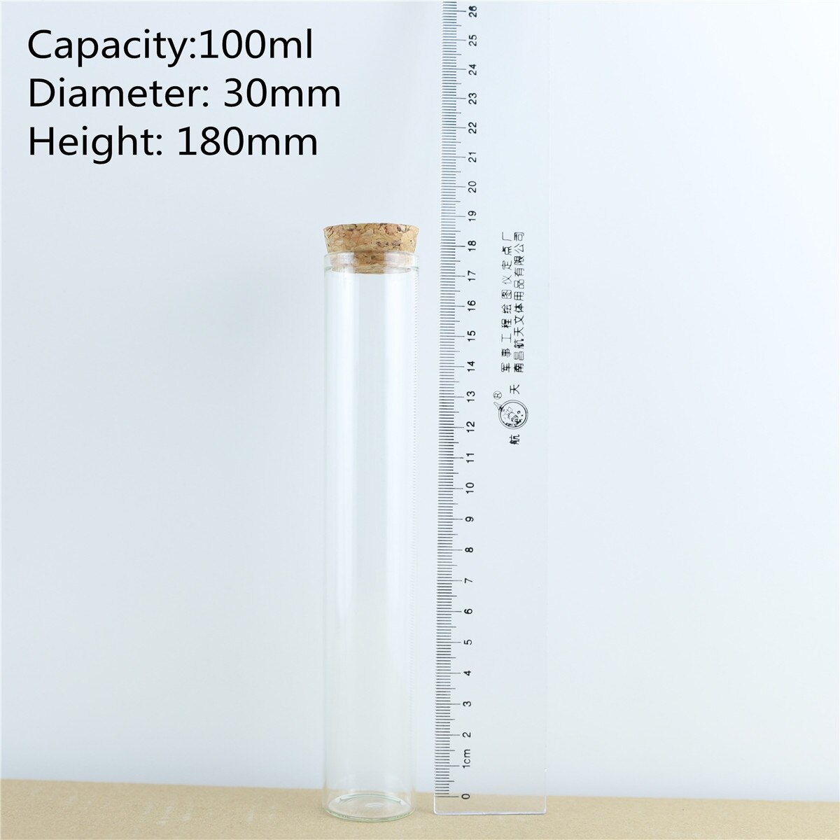 12pcs/Lot Cork In Vitro Glass Bottles Thick Borosilicate Heat-resistant Wishing Bottle Glass Jars Storage Long Glass Container
