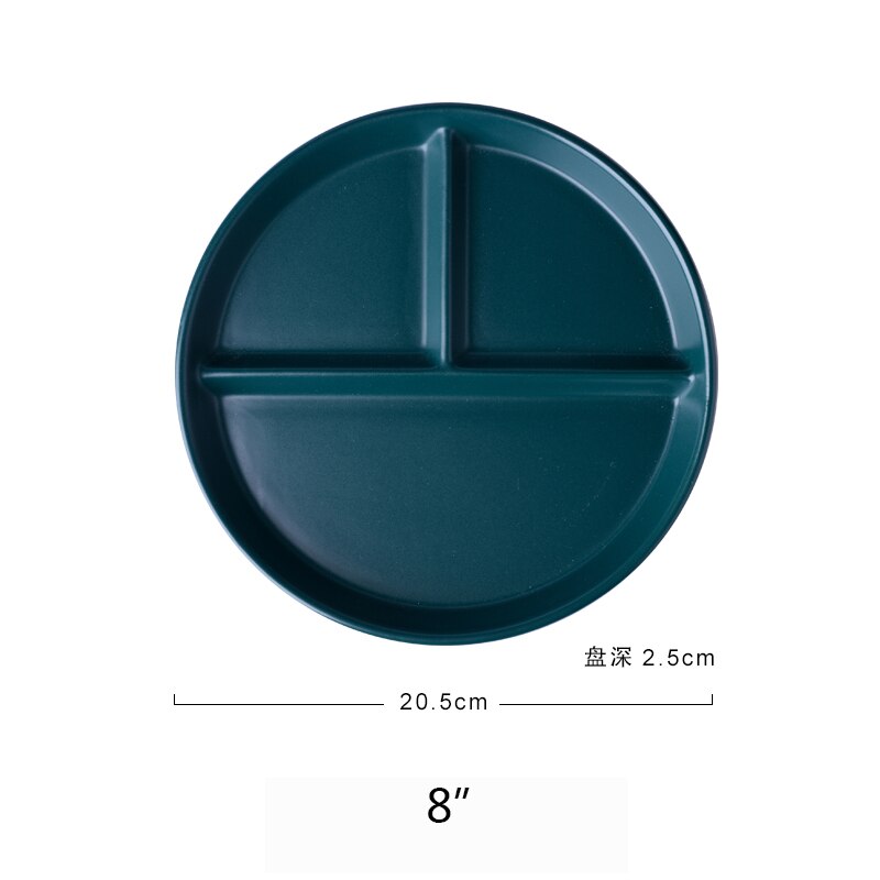 Compartiment de vaisselle en céramique assiette à Dessert fruits aliments pour bébé, plateau de service couleurs pures: B
