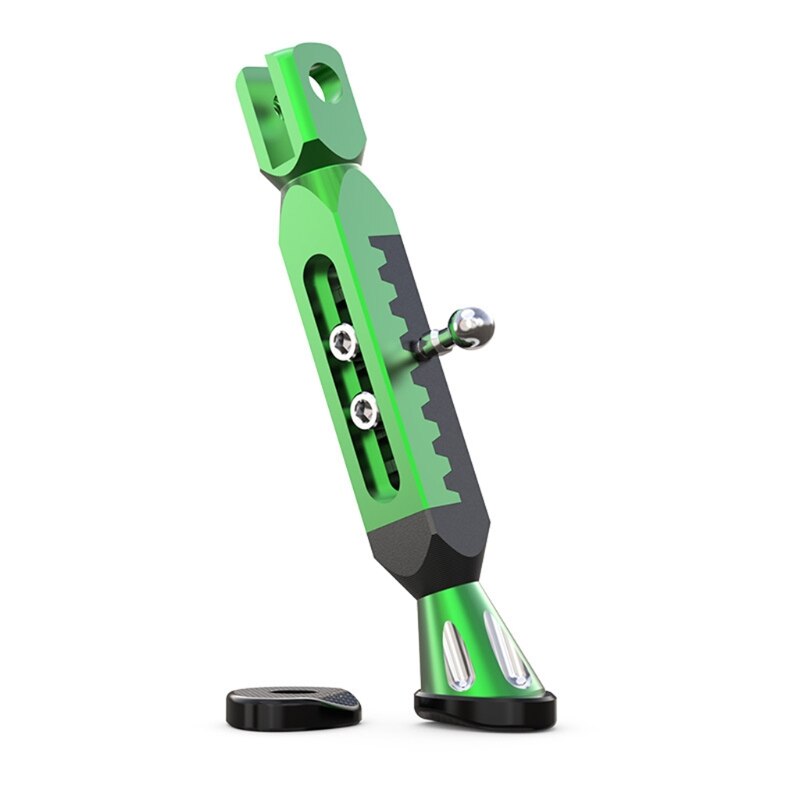 Pata de cabra Universal para motocicleta eléctrica, soporte de Pie ajustable para estacionamiento lateral, soporte para moto eléctrica: green
