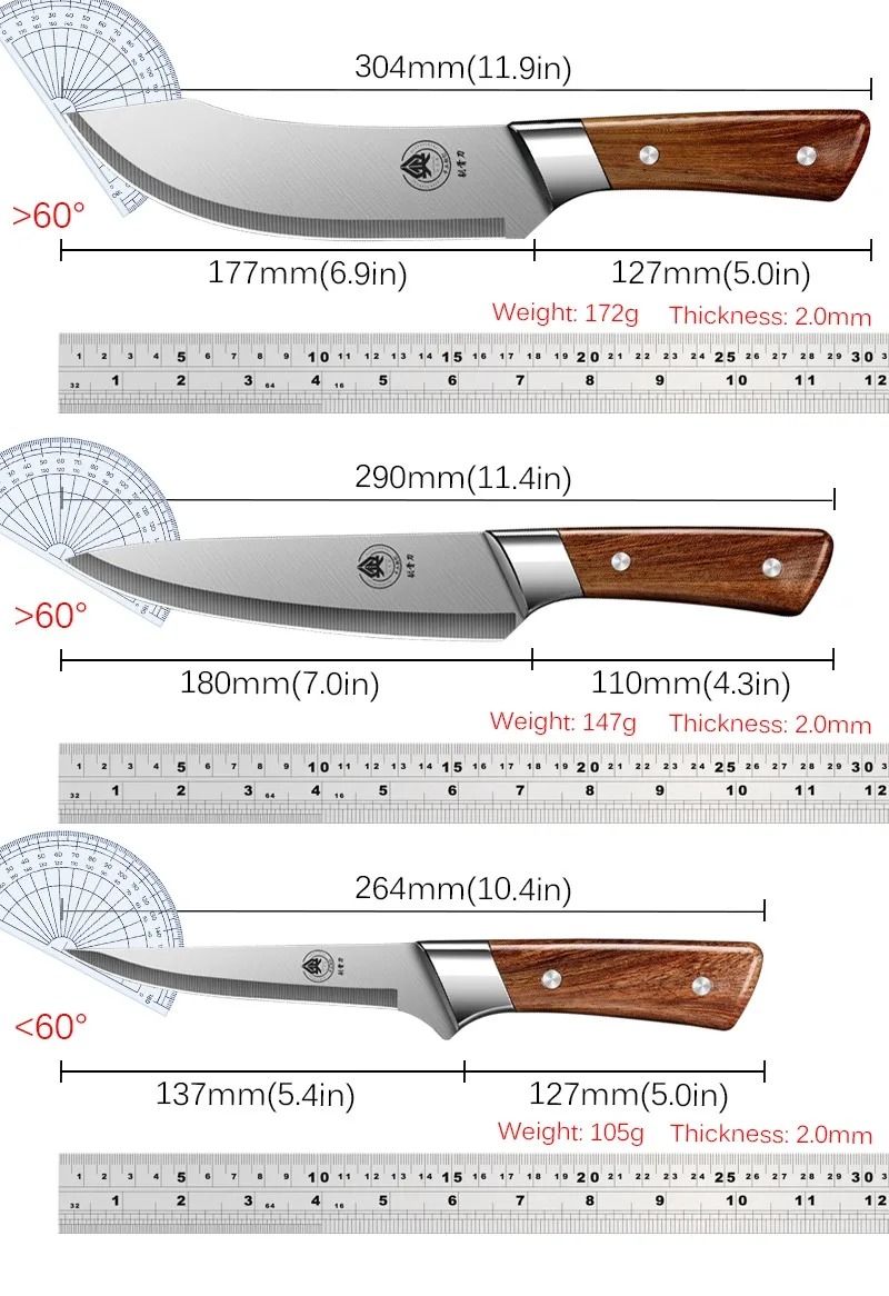Japanese Knife Multifunction Butcher Knives BBQ Cutter Chef Knives Meat Fish Slicing VegetablesCutter Cleaver Knife