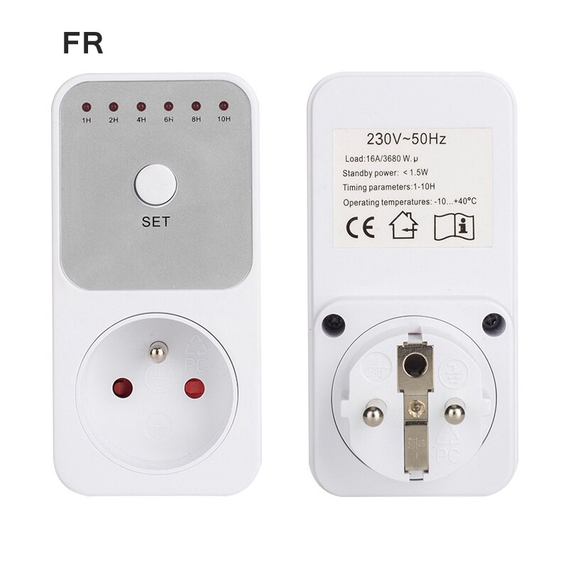 EU FR BR UK Electronic Timer Countdown Timing Socket 10Hr 6 Groups Timer Switch Countdown Switch Controller