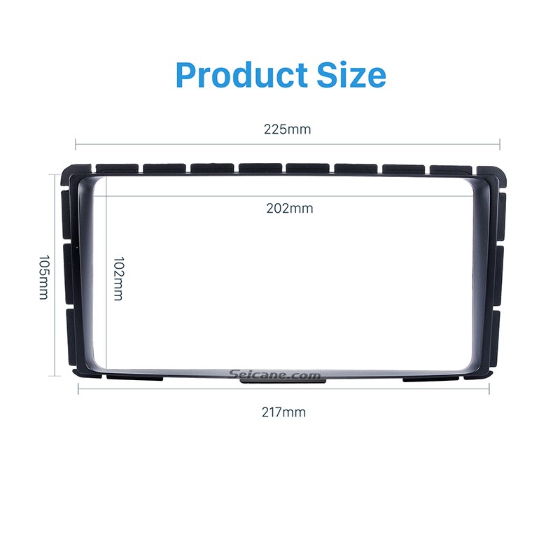 Liquidation Seicane Double Din 202*102mm | Panneau de remontage, pour la voiture et l'autoradio, cadre pour Toyota Hilux Vigo Fortuner