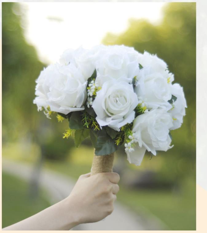 Bukiety ślubne białe kwiaty ślubne akcesoria bukiet dostawy sztuczne Buque De Noiva różowy panny młodej bukiet kwiatów: duży