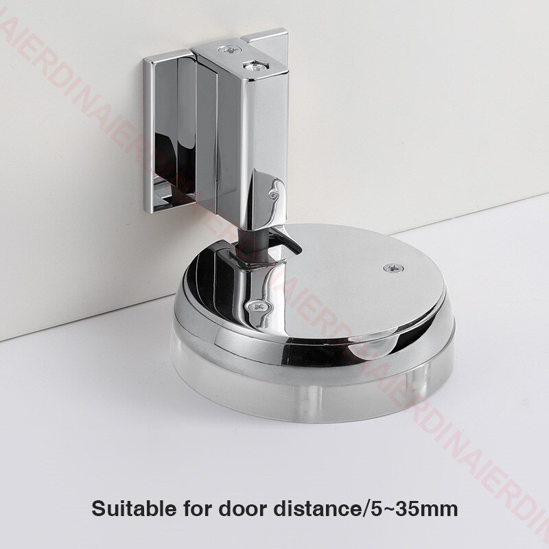 NAIERDI Windproof Mechanical Self-Locking Door Stopper With Adjustable Height Hidden Mounting Heavy Duty Door Stop Hardware: Heighten Bright