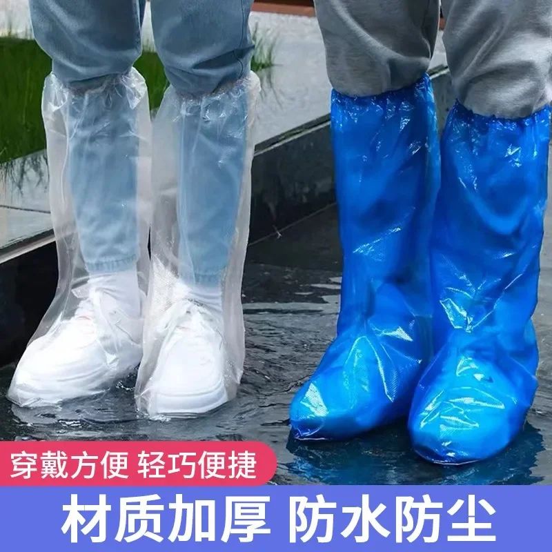 Couvre-chaussures de pluie de poulet imperméable, couvre-pieds en plastique non ald, épais, résistant à l'usure, isolation extérieure